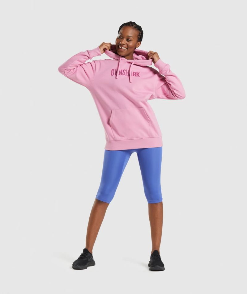 Women's Gymshark Apollo Oversized Hoodie Pink | CA 0DA5N6